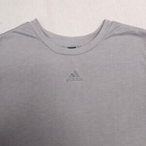 Adidas Graphic Short Sleeve Crew Neck T Shirt Mens Size Large L Gray